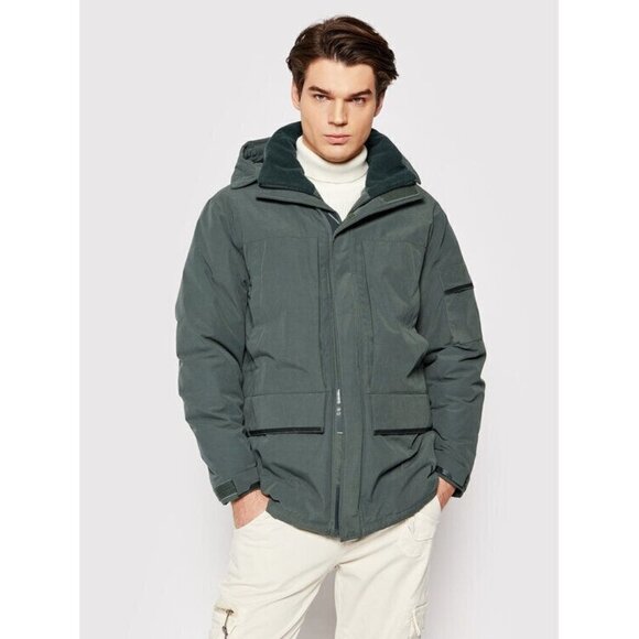 𝅺SELECTED Homme BNWOT Mens Green "Franz" Parka XXL New Removable Hood - Picture 1 of 12